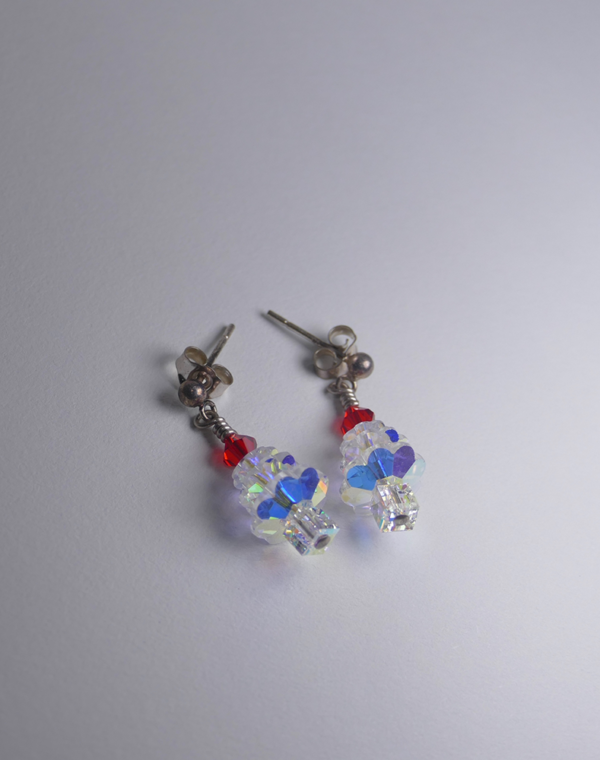 Swarovski Crystal AB and Sterling Silver Earrings