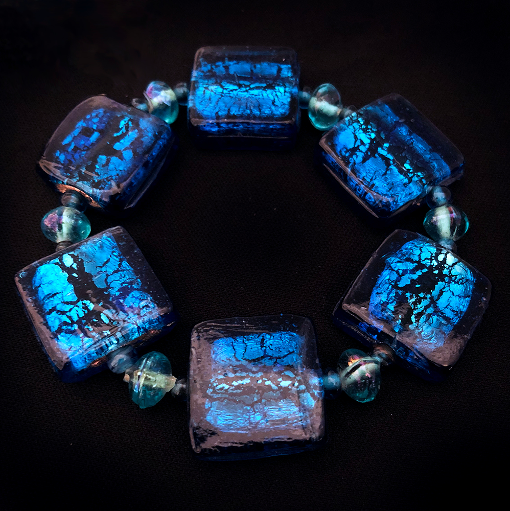 Blue Glass Bracelet by Teresa Butler