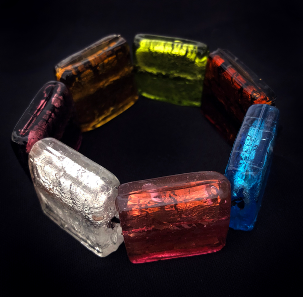 Multicolored Glass Bracelet by Teresa Butler
