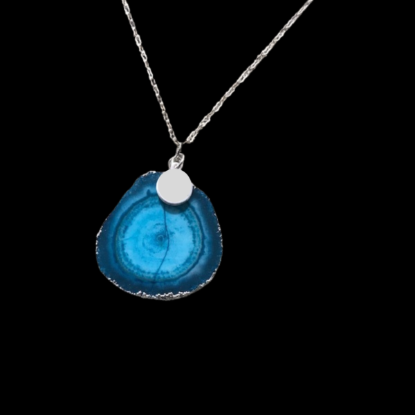 Blue Agate Long Necklace